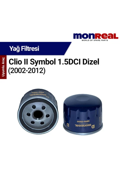 Monreal O Cli II Symbl 1.5 DCI (2002-2012) Filtresi (Yağ) - ürün görseli 1