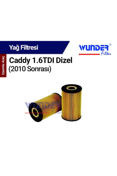 Monreal O Caddy 1.6 TDI Dizel (2010 Snrası) Filtresi (Yağ) - WUNDER - 1