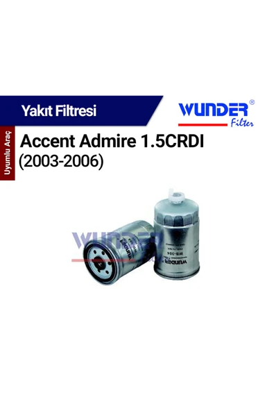 WUNDER F Accent Admire 1.5 CRDI Dizel 2003-2006 iltresi (Yakıt) -