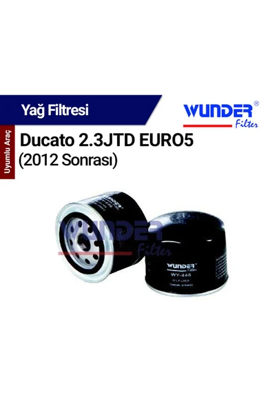 WUNDER O Ducat 2.3 JTD EUR5 2012 Snrası Filtresi (Yağ) -