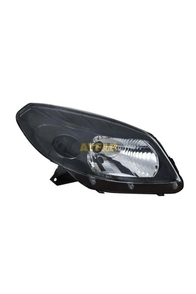 Ayfar 404519 Far Komple Sol Dacıa Logan Sandero Siyah Çerçeveli
