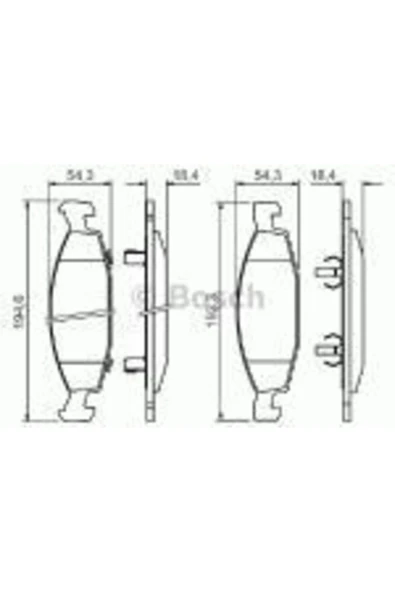 Bosch 0986424666 Bos- Ön Fren Balatası Grand Cherokee I 1991 -... ürün görseli 1