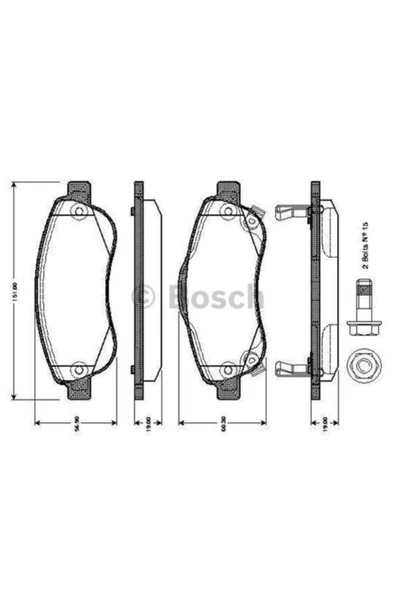 Bosch 0986494379 Bos- Ön Fren Balatası Cr-v Iıı 2006 - 2012 Cr... ürün görseli 1