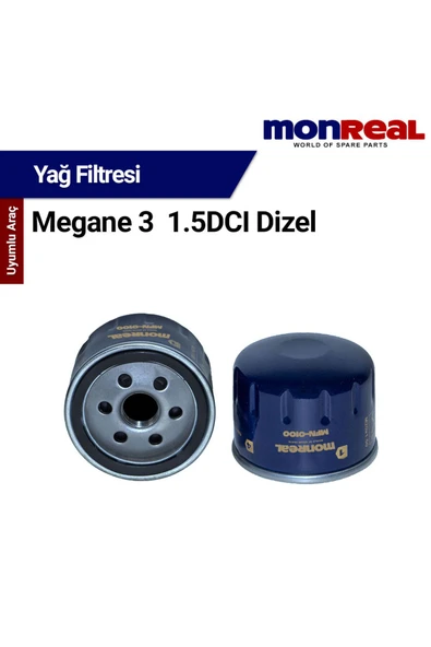 Monreal O Megane 3 1.5DCI Dizel Filtresi (Yağ) -
