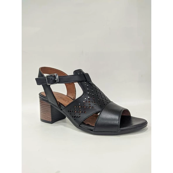 VENÜS 1857209Y KADIN DERİ TOPUKLU SANDALET - 3