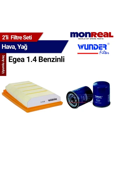 Monreal 2 Egea 1.4 Benzinli Filtre Seti (Hava-Yağ) - -WUNDER ürün görseli 1