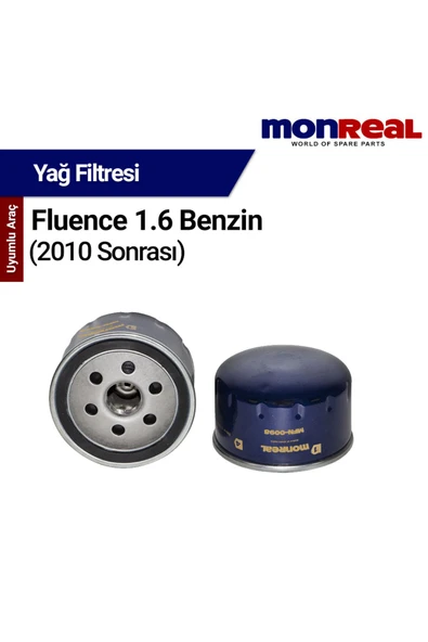 Monreal O Fluence 1.6 Benzin 2010 ve Snrası Filtresi (Yağ) - - 1