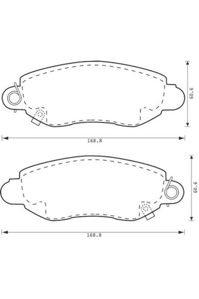 Beşer 3784 On Fren Balatası Transıt V184 00-06 Arka Ceker Beser ürün görseli 1