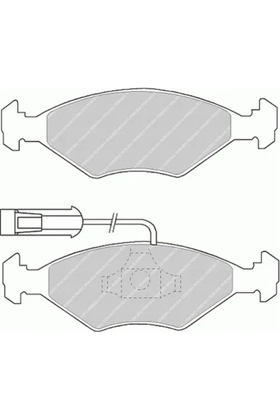Ferodo FDB912 Ön Fren Balatası Palio 178bx 1.2 1.4 1.4 Kat 1.6 16v 96-01 Siena 1.2 1.4 96-01 - ürün görseli 1