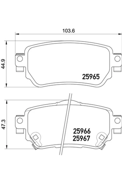 Ferodo FDB4842 Arka Fren Balata Renault Kadjar 15 Koleos Iı 18 / Nıssan Qashqaı 1.6l Dci R9m Di ürün görseli 1