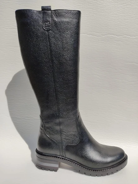 VENÜS 3322K HAKİKİ DERİ AZ TOPUKLU BİNİCİ KADIN ÇİZME ürün görseli 1