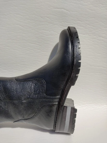 VENÜS 3322K HAKİKİ DERİ AZ TOPUKLU BİNİCİ KADIN ÇİZME - Resim 6