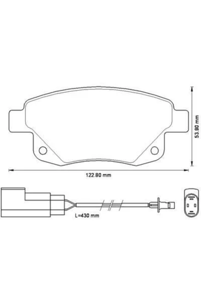 Beşer 3907 Beser  Fren Balatası Arka Fişli Transit V347 06- ürün görseli 1