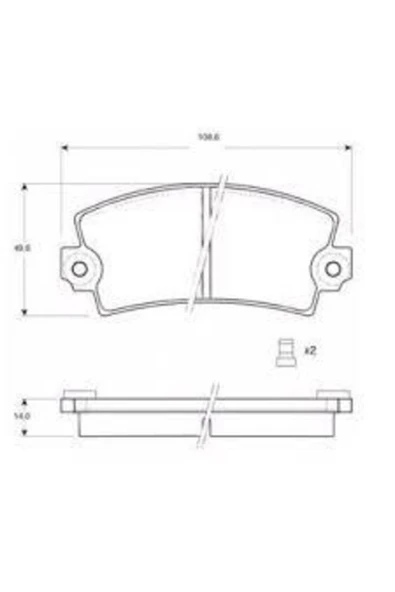 Hattat 3031358 Hat- Ön Fren Balatası R12/toros 1969 - 2000 ürün görseli 1