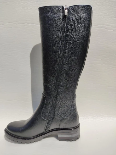 VENÜS 3322K HAKİKİ DERİ AZ TOPUKLU BİNİCİ KADIN ÇİZME - Resim 8