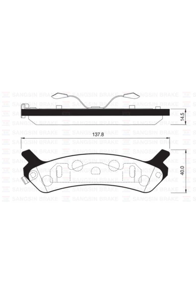 Sangsın SP1058 Sng- Arka Fren Balatası Sonata Iı 1988 - 1993 S... ürün görseli 1