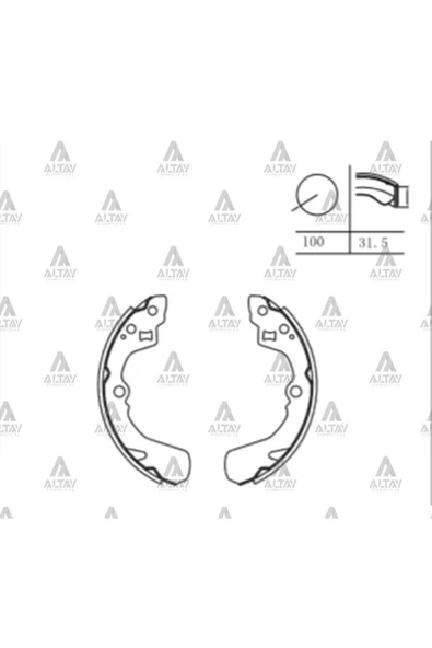 Maher 00011 Fren Balata Applause / Swift 88-05 - 06= 4x4 / Liana / Justy / Baleno Pabuç Arka Mhr- ürün görseli 1