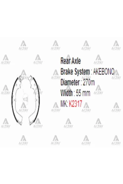 Maher 00211 Fren Balata Hiace 90-04 / Hilux Iv 89-04 Pabuç Arka Mhr- ürün görseli 1