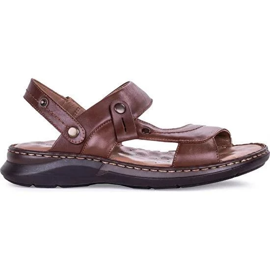 FORELLİ URAL 40507 ORTOPEDİK DERİ ERKEK TERLİK-SANDALET - 2