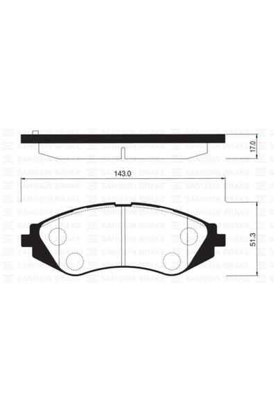 Sangsın SP1077 Sng- Ön Fren Balatası Lacettı 2005 - / Nubıra ... ürün görseli 1