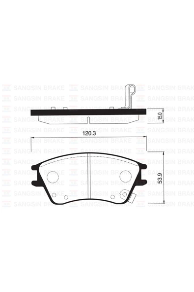 KB SANSING HI-Q SP1147-FREN BALATASI ÖN ELANTRA XD 1.5cc 00-06 581012DA10 ürün görseli 1