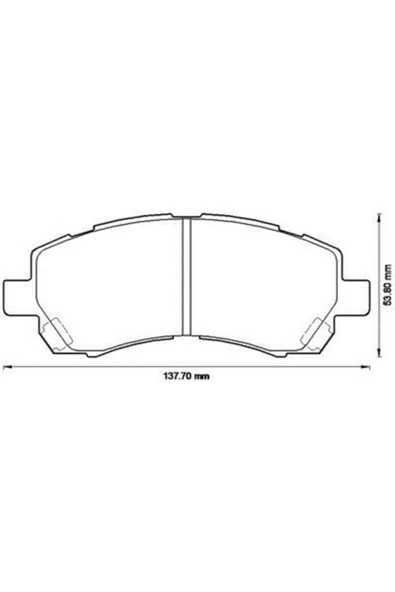 Mga 55421 Balata Fren On-(subaru: Impreza 92>00 "1.5-1.6"/legacy 94>99 "1.8 ürün görseli 1