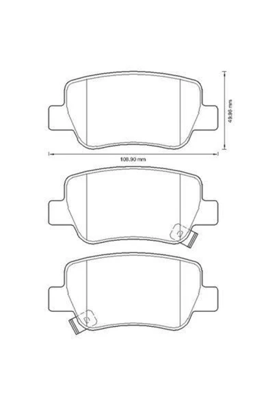 Mga 55269 - Arka Fren Balatası Avensıs 2008 - ürün görseli 1
