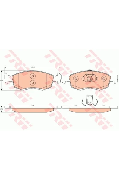 TRW GDB1749 Gdb1749 Fren Balatası Ön Logan I 04- Sandero I 08- Uyumlu ürün görseli 1