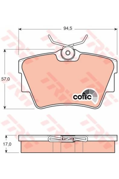 Gdb1479 Fren Balatası Arka Trafic Iı 01- Trafic Iıı 14- / Vivaro A 01- / Prımastar 02- ürün görseli 1