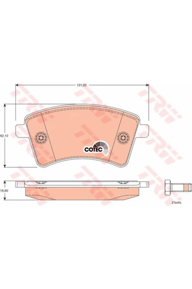 Fren Balatası Ön Kangoo Iı 08 / Cıtan 12 ürün görseli 1