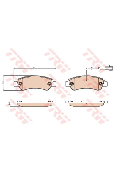 FREN BALATASI ARKA ÇİFT FİŞLİ DUCATO 06> / BOXER 06> / JUMPER 06> ürün görseli 1