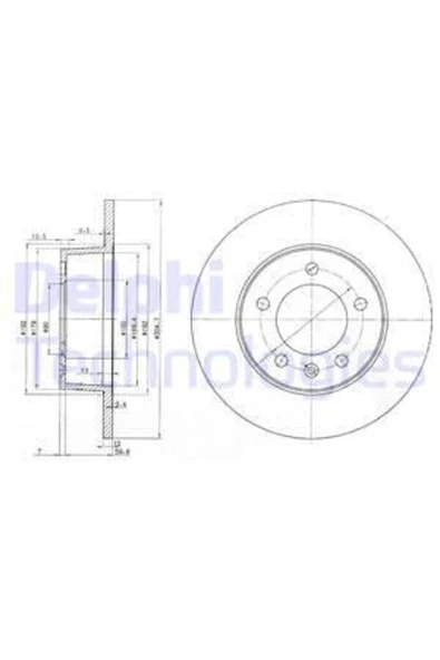 Delphi BG3681 ARKA FREN AYNASI RENAULT MASTER II 00 OPEL MOVANO 00305×12x5DL   7700314107-4403045-4320 - 1