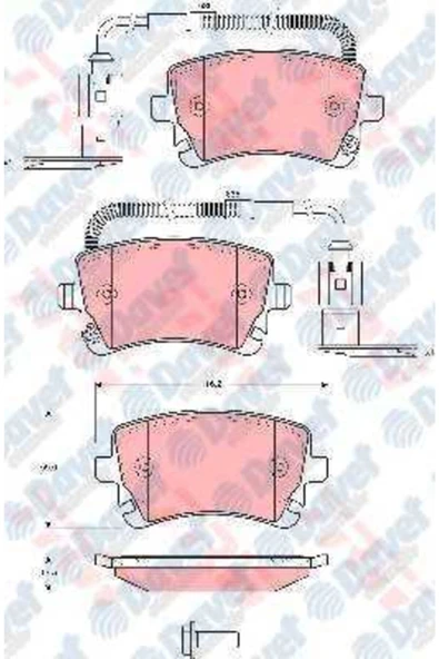 TRW GDB1508 Fren Balatası Arka Volkswagen Transporter T5 03 Sonrasi ürün görseli 1