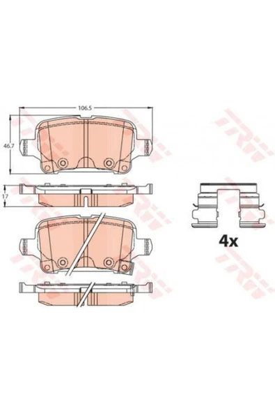 TRW GDB2180 Fren Balatası Arka Astra K 15 ürün görseli 1