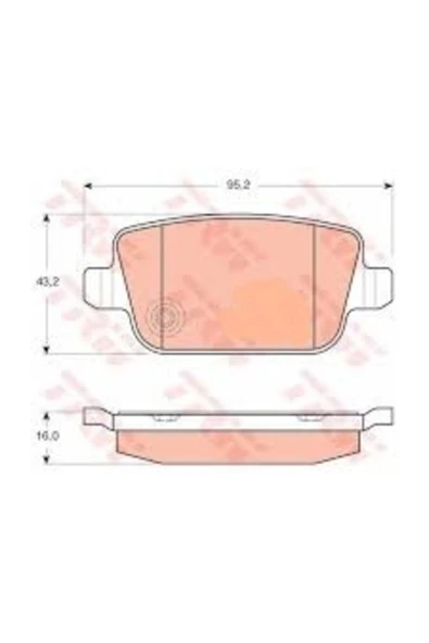 TRW GDB1732 - Arka Fren Balatası Focus Iı 2004 - 2012 Galax... ürün görseli 1