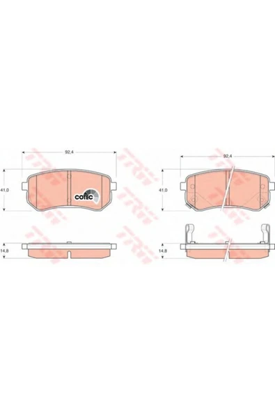 Arka Fren Balatası (kıa Pikanto) ürün görseli 1