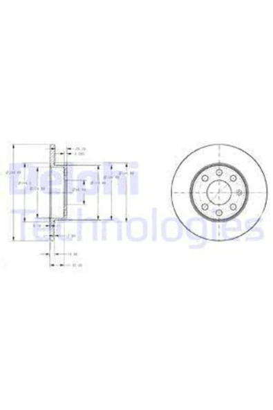 Delphi BG3567 Delphı Dlp- Ön Fren Diski Takım Çift Fiyatıdır Düz 240m... ürün görseli 1