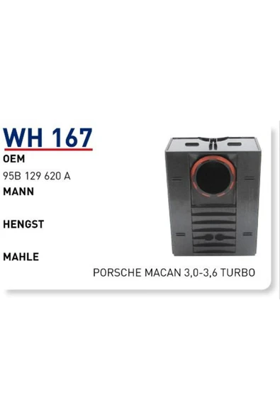Wunder WH167 Wh167 Hava Filtresi - Porsche Macan 3,0-3,6 Turbo ürün görseli