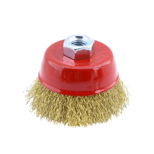 Çanak Fırça Saçaklı 75 mm Pas Kir Toz Temizleme Metal Temizlik Fırçası