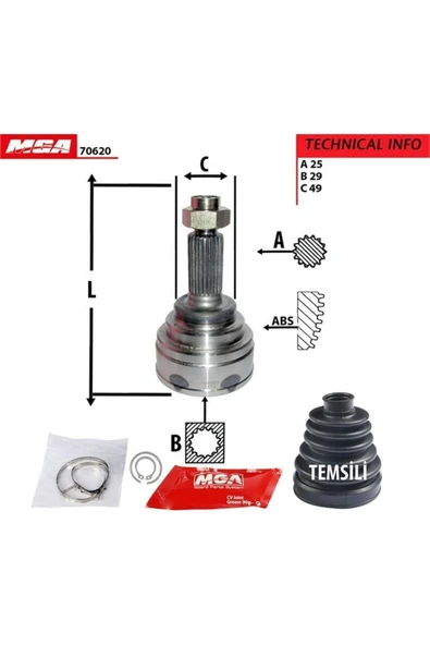 Mga 70620 Aks Kafa Dıs- Suzukı Lıana 03-10 1.6  Oem ürün görseli