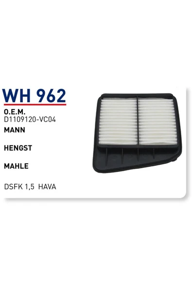 Wunder WH962 Wh962 Hava Filtresi - Dfsk 1,5 ürün görseli