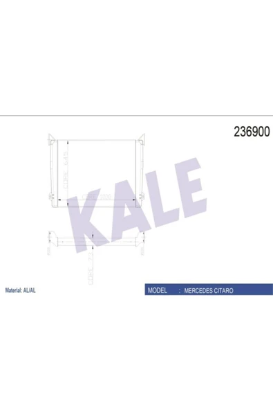 Kale 090CAC050 Turbo Radyatörü (ıntercooler) Cıtaro / Capacity (al / Brz) -0 Uyumlu ürün görseli 1