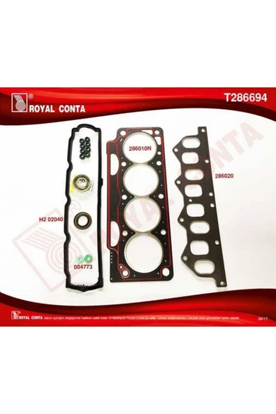 T286694 Üst Takım Contası Keçeli Laguna-megane 1.8/2.0 8v F3p/f3r ürün görseli