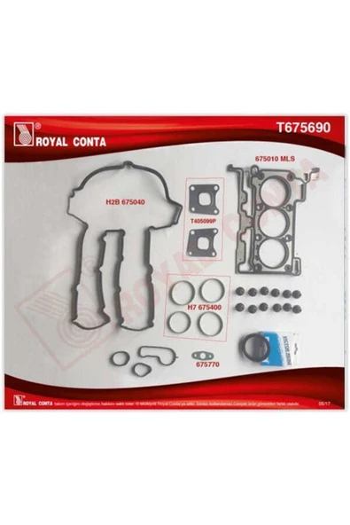 T675690 Üst Takım Contası Ford Bmax-fiesta Vı-focus Iıı-mondeo V 1.0lt Ecoboost (lastıklı-keçe ürün görseli