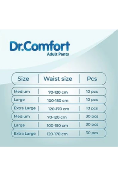 DR.COMFORT Emici Külot M 30'lu 2 Paket Hasta Bezi - 2