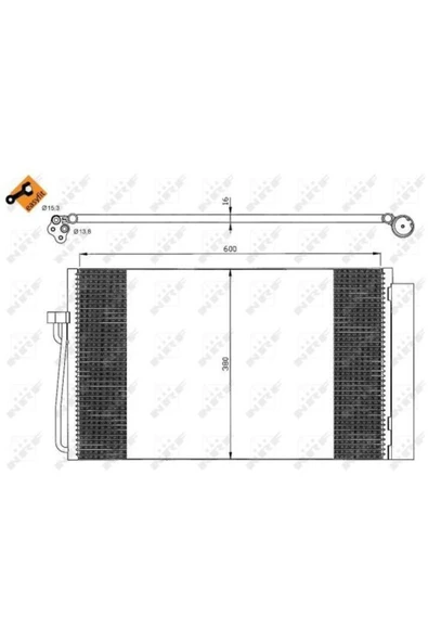NRF 35538 Klıma Radyatoru Bmw E60 E65 M57 N57 N67 - ürün görseli 1