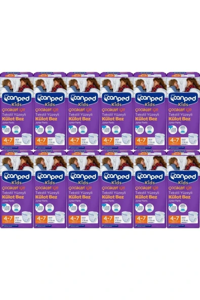 CANPED Kids Külot Bez 4-7 Yaş 17-30 Kg 12 X 9 Adet ürün görseli