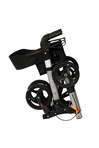 WOLLEX Comfort Plus 9102 Lüx Rollator Alüminyum Yürüteç Katlanır Sırt Desteği Frenli - 3