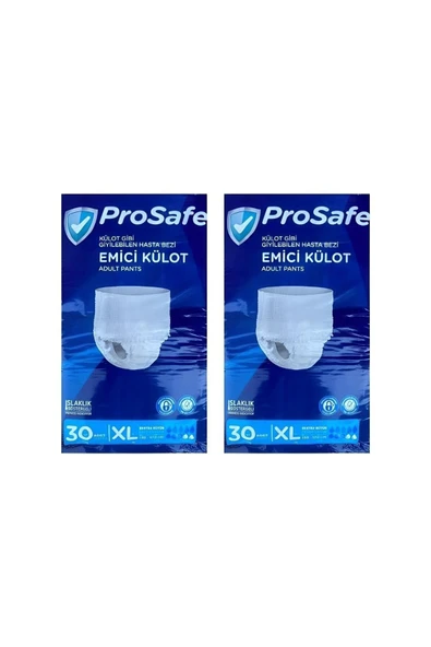 PROSAFE Emici Külot Yetişkin Hasta Bezi Xl Beden 30'lu 2 Adet (60 Adet Bez)