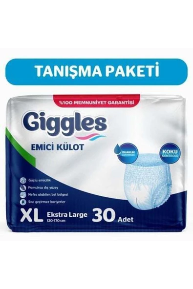 GİGGLES Emici Külot Hasta Bezi Xl Beden 30 Adet